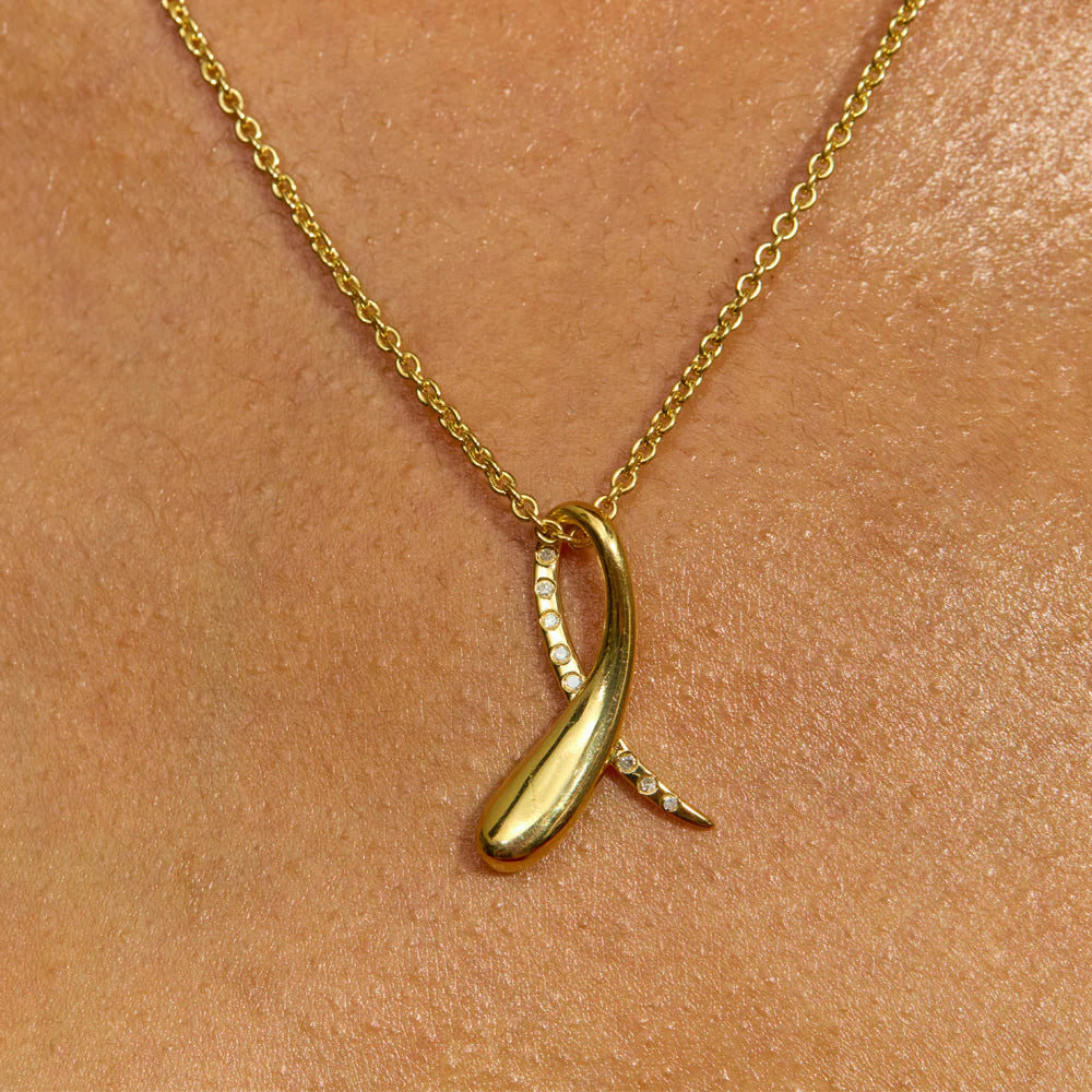 Lucy Q Sycamore Gold Vermeil White Topaz Pendant Necklace