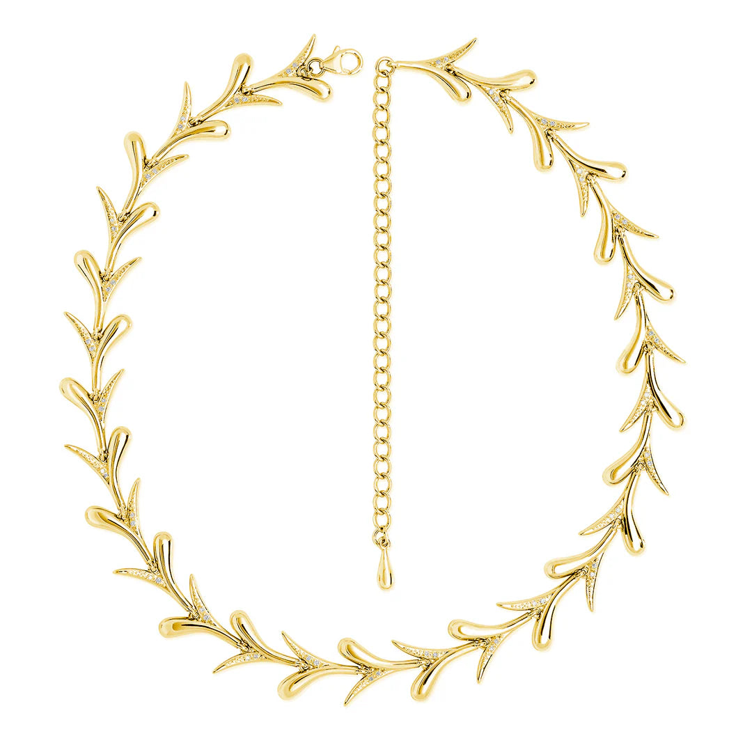 Lucy Q Sycamore Gold Vermeil White Topaz Necklace