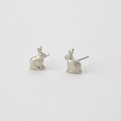 Alex Monroe Sitting Bunny Stud Earrings