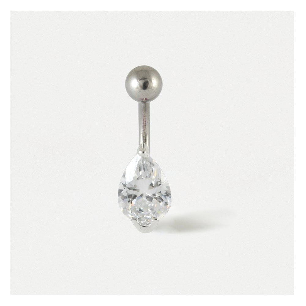 Kingsley Ryan Gemset Teardrop Navel Bar