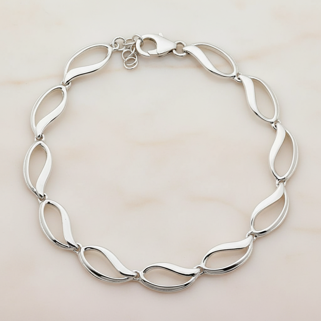 Sterling Silver Teardrop Bracelet