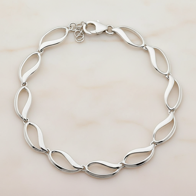 Sterling Silver Teardrop Bracelet