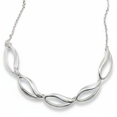 Sterling Silver Linked Teardrops Necklace