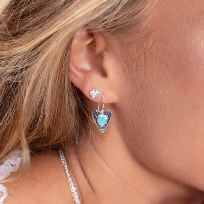 Sea Gems Square Stud Earrings - Rococo Jewellery