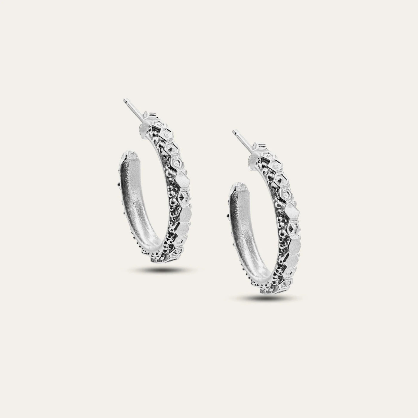Dainty London Silver Hebe Hoop Earrings