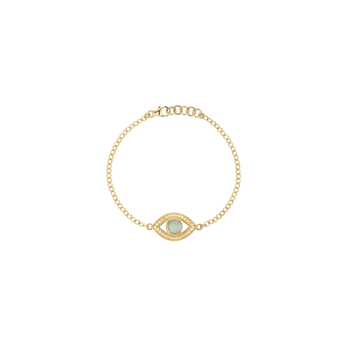 Anna Beck Gold Evil Eye Green Quartz Bracelet - Rococo Jewellery