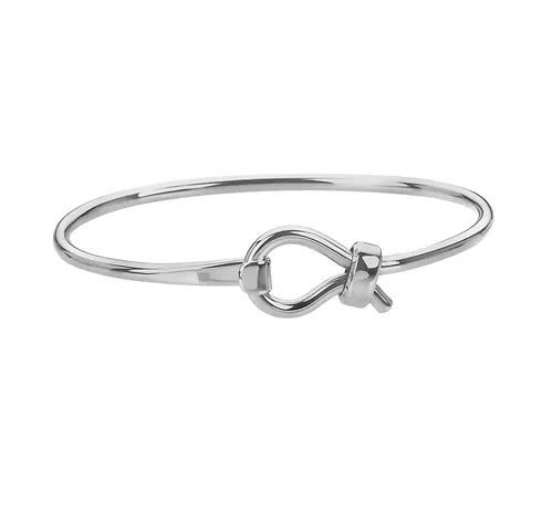 Silver Loop and Hook Bangle