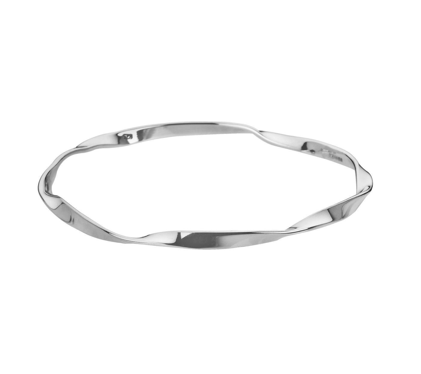 Silver Twisted Bangle