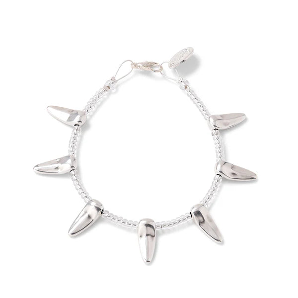 Carrie Elspeth Silver Tribal String Bracelet