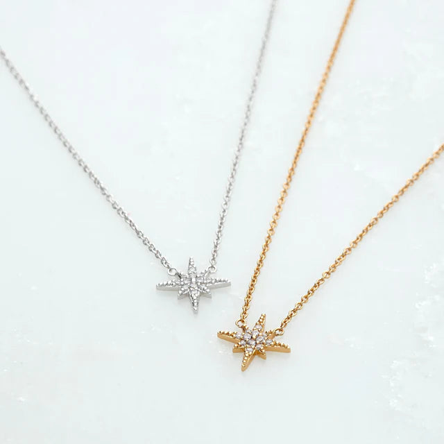 Scream Pretty Silver Cubic Zirconia Starburst Necklace