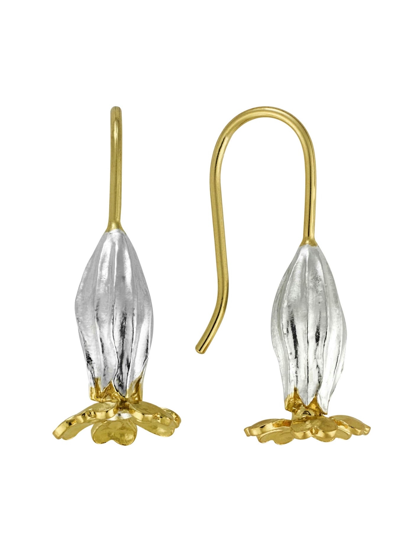 Alex Monroe Mixed Metals Cowslip Hook Earrings