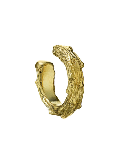 Alex Monroe 22ct Gold Vermeil Pine Twig Earring Cuff