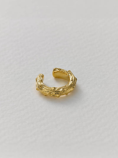 Alex Monroe 22ct Gold Vermeil Pine Twig Earring Cuff
