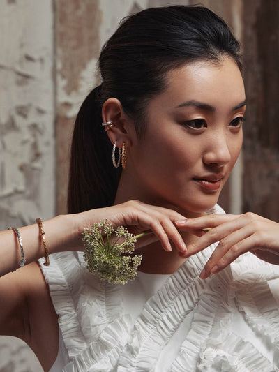 Alex Monroe 22ct Gold Vermeil Pine Twig Earring Cuff
