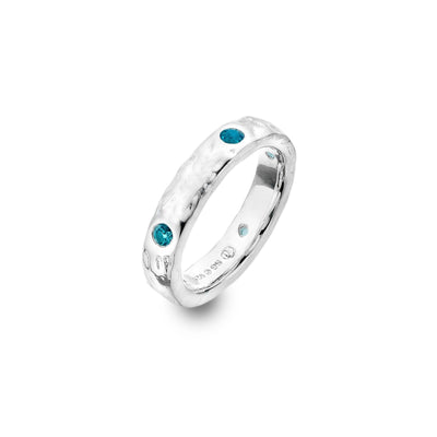 Sea Gems Silver and Blue Topaz Ring - Rococo Jewellery