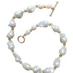 Yaron Morhaim Goldfill Spellbinder Baroque Pearl Necklace