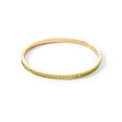 Coeur De Lion Gold and Green Crystal Bangle - Rococo Jewellery