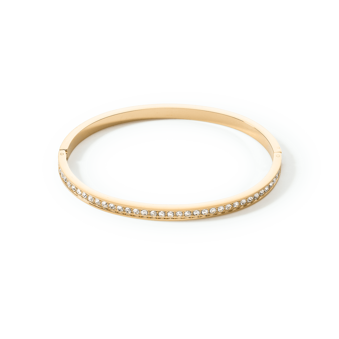 Coeur De Lion Gold and White Crystal Bangle - Rococo Jewellery