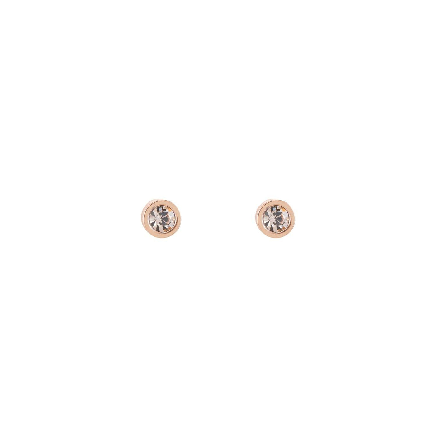 Coeur De Lion Beige Crystal Rose Gold Earrings - Rococo Jewellery
