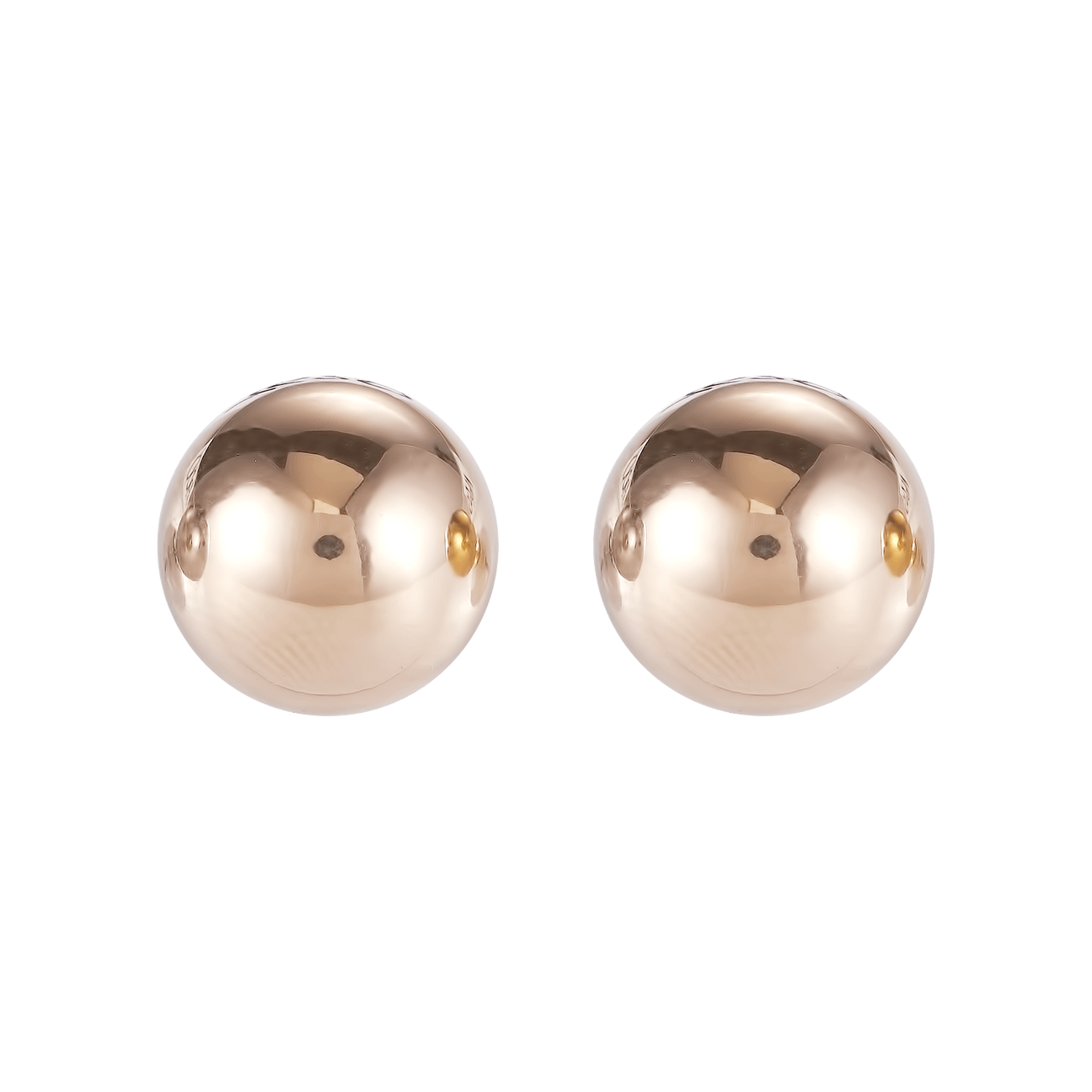 Coeur de Lion Rose Gold Ball Stud Earrings - Rococo Jewellery