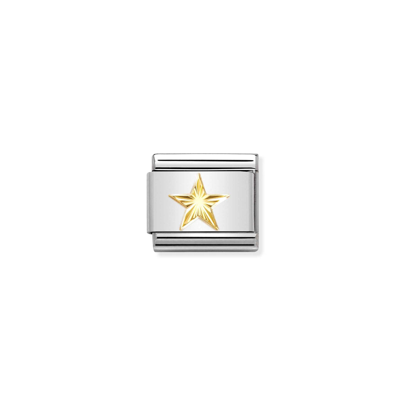 Nomination Classic 18ct Gold Etched Detail Star Charm - Rococo Jewellery