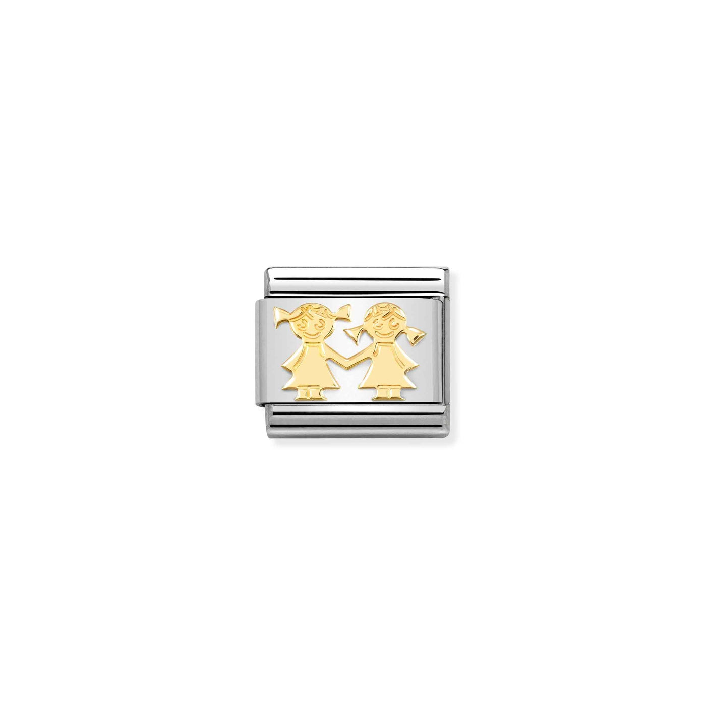 Nomination Classic Yellow Gold Two Sisters Charm - Rococo Jewellery