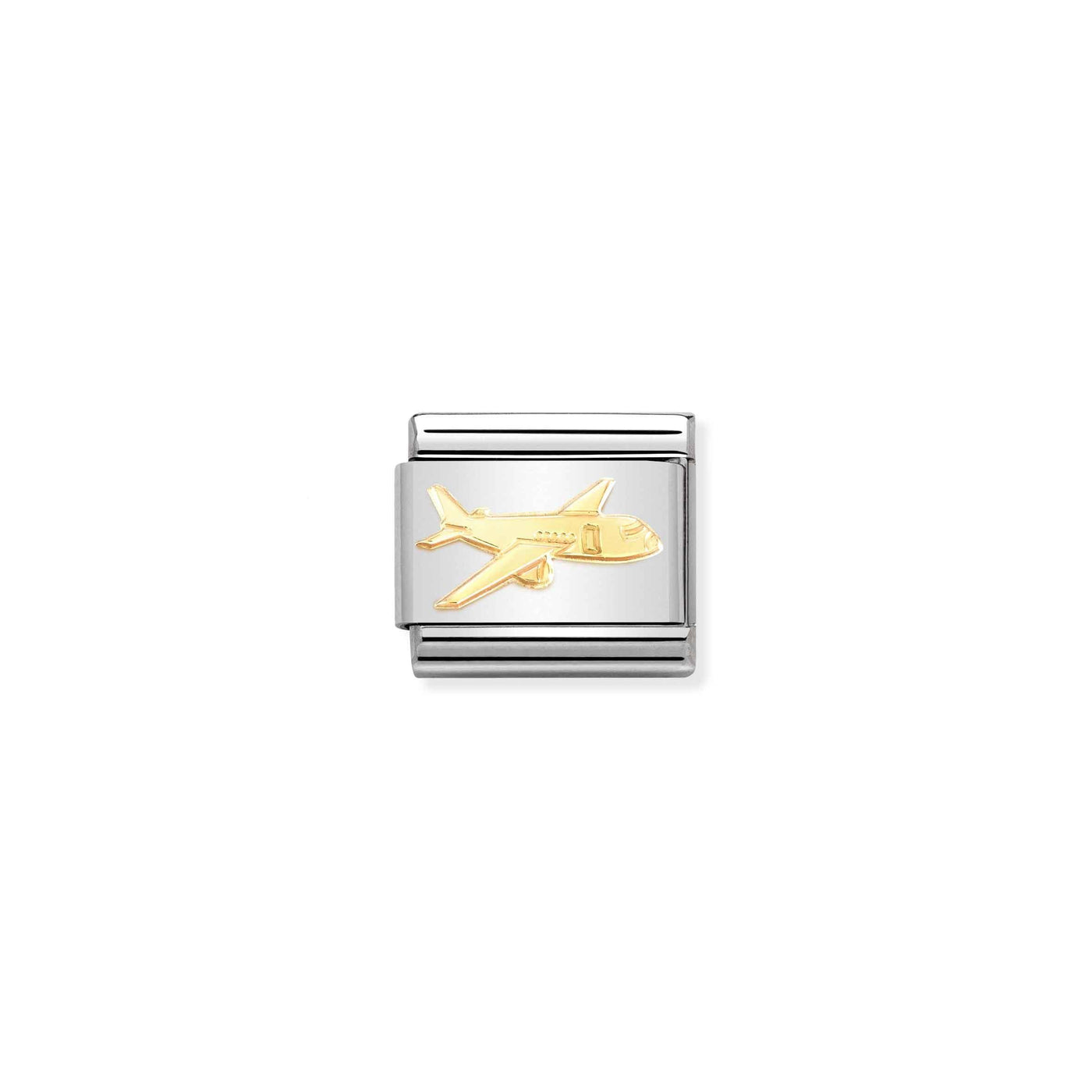 Nomination Classic 18ct Gold Aeroplane Charm - Rococo Jewellery