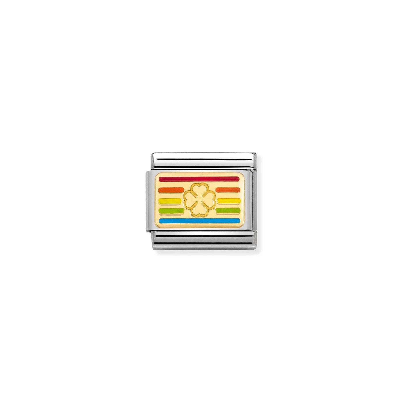 Nomination Rainbow Flag Four-Leaf Clover Charm - Rococo Jewellery