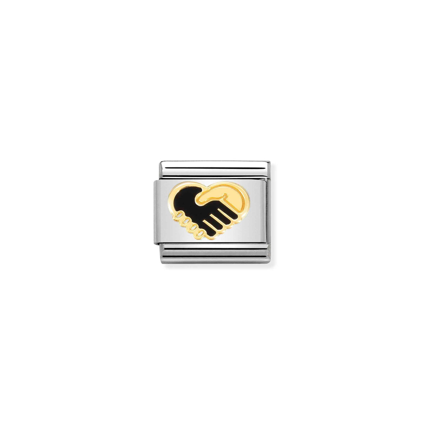 Nomination 18ct Gold Heart Handshake Link - Rococo Jewellery