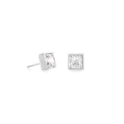 Coeur De Lion Crystal Brilliant Square Earrings - Rococo Jewellery