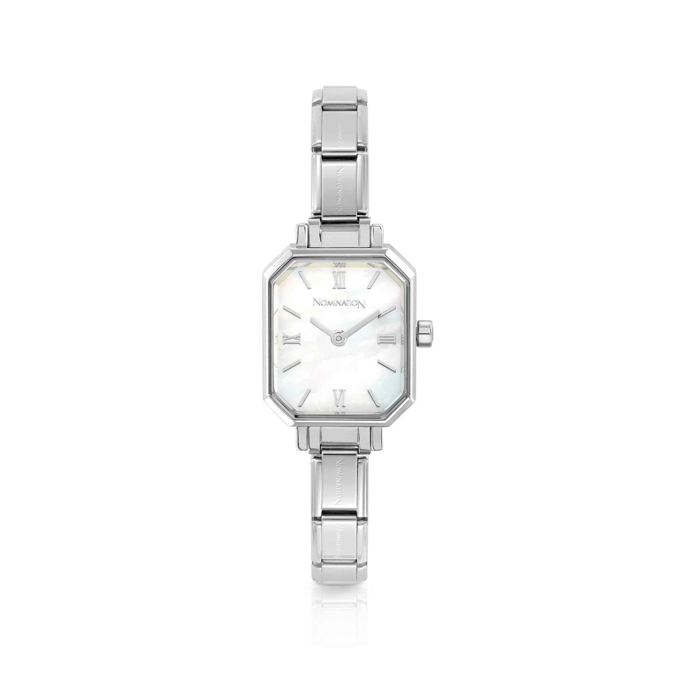 Nomination Paris Watch, New Mother of Pearl Rectangular Steel Strap - Rococo Jewellery
