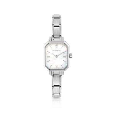 Nomination Paris Watch, New Mother of Pearl Rectangular Steel Strap - Rococo Jewellery