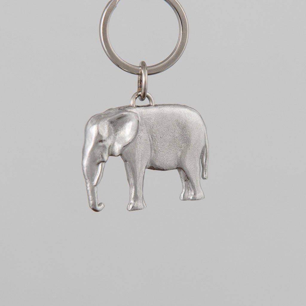 Lancaster & Gibbings Elephant Key Ring in Pewter - Rococo Jewellery