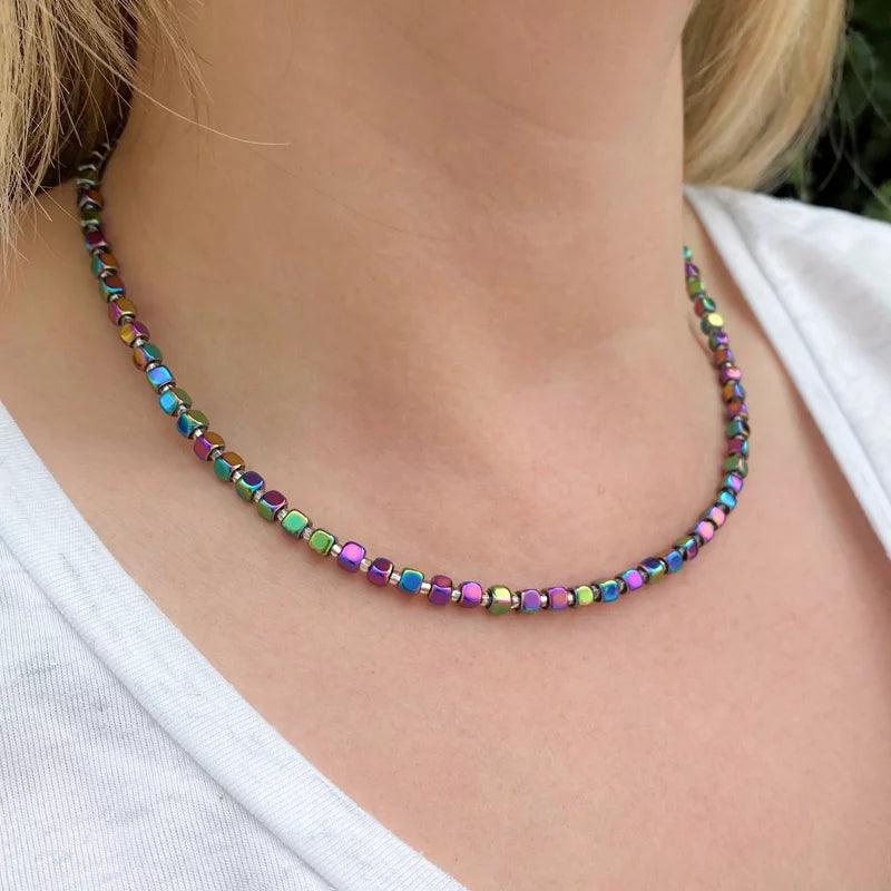 Carrie Elspeth Spectrum Cubes - Full Necklace - Rococo Jewellery