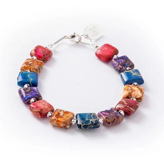 Carrie Elspeth Multicoloured Jasper Pillows Bracelet - Rococo Jewellery