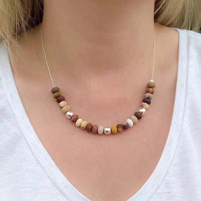 Carrie Elspeth Mookaite Pebbles Links Necklace - Rococo Jewellery