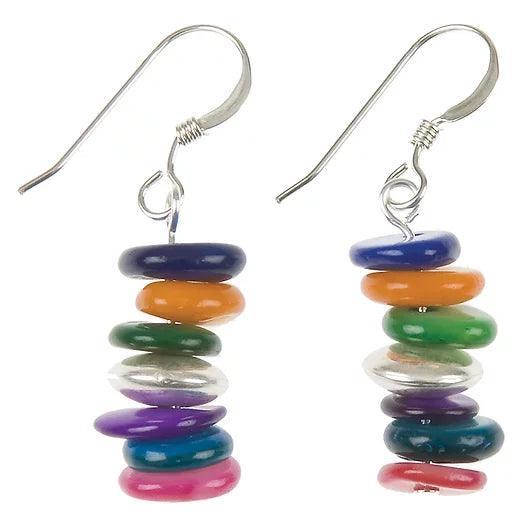 Carrie Elspeth Rainbow Shell Earrings - Rococo Jewellery