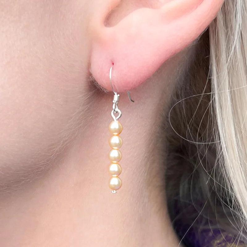 Carrie Elspeth Ivory Pearl Earrings - Rococo Jewellery