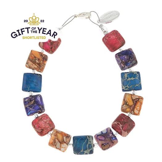 Carrie Elspeth Multicoloured Jasper Pillows Bracelet - Rococo Jewellery