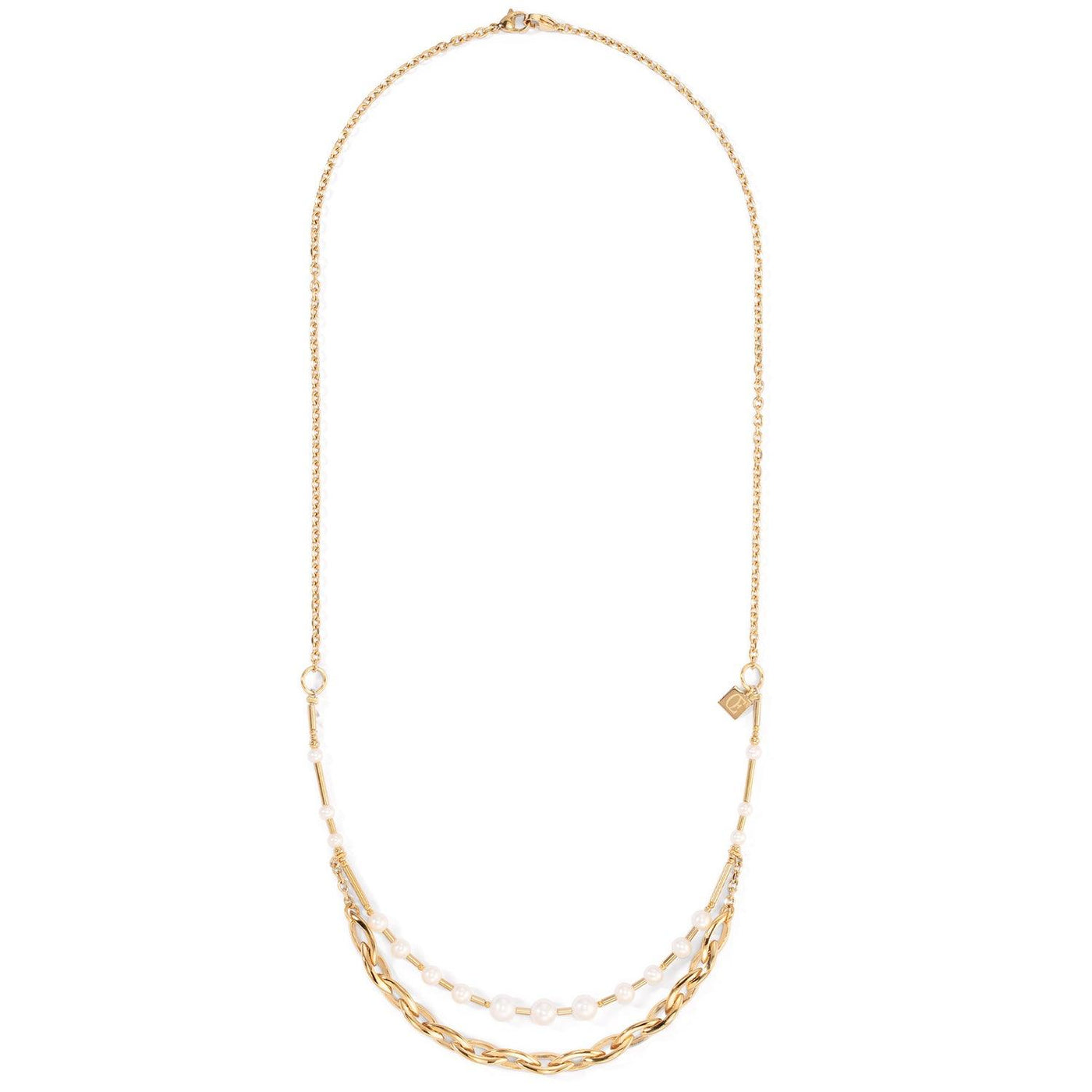 Coeur De Lion Chunky Chain and Pearls Fusion Multi-Wear Necklace - Rococo Jewellery