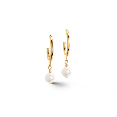 Coeur De Lion Chunky Chain and Pearls Fusion Earrings - Rococo Jewellery