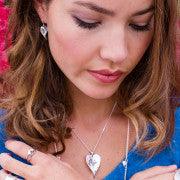 Sea Gems Heart Shaped Leaf Pendant - Rococo Jewellery