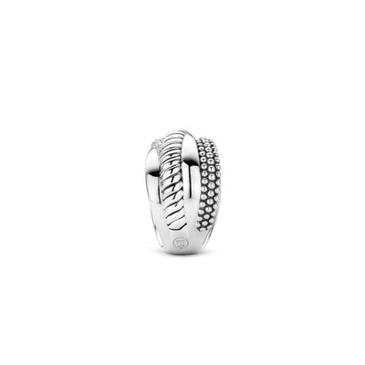 Ti Sento Sterling Silver 6 Layers Band Ring - Rococo Jewellery