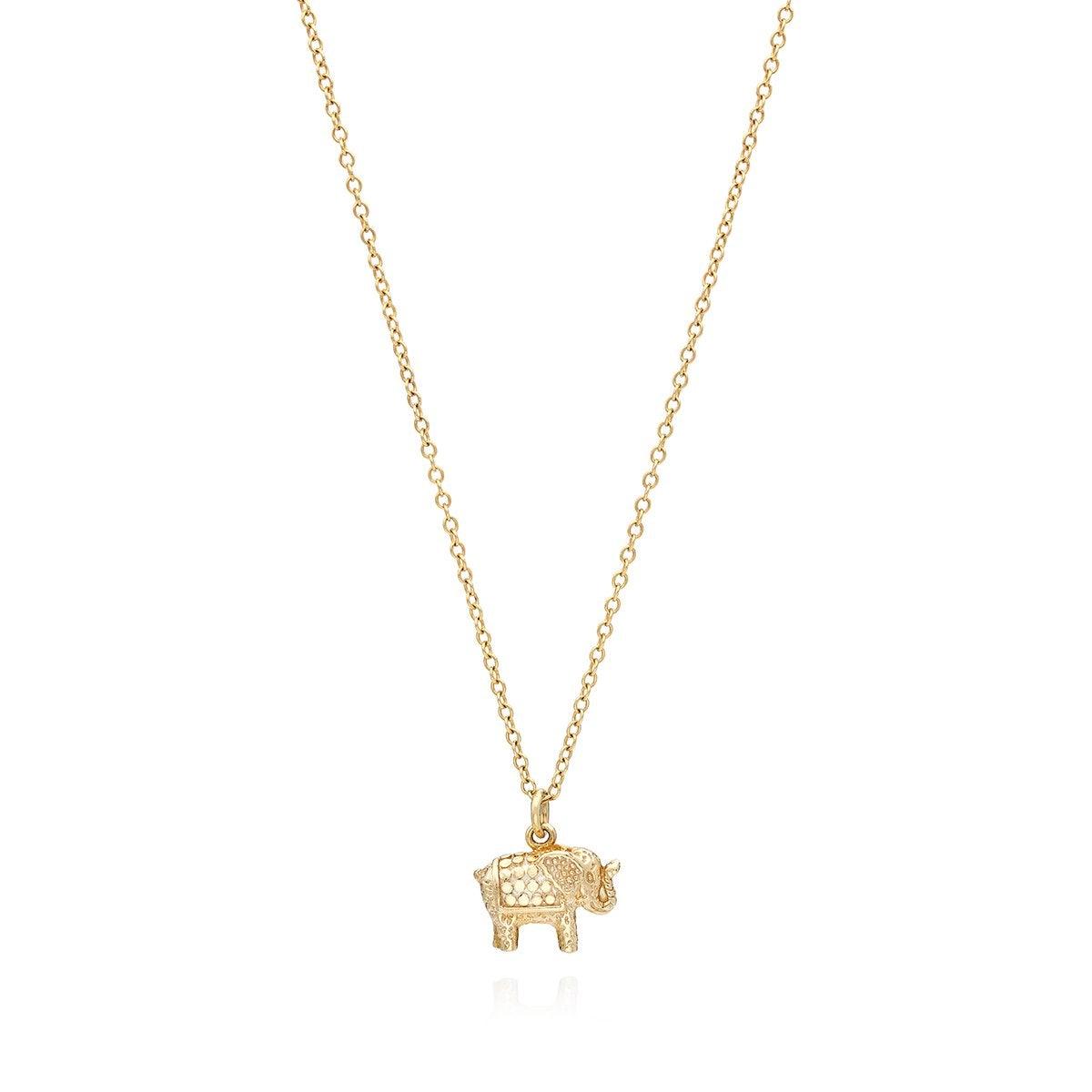 Anna Beck Small Elephant Charm Charity Necklace - Rococo Jewellery