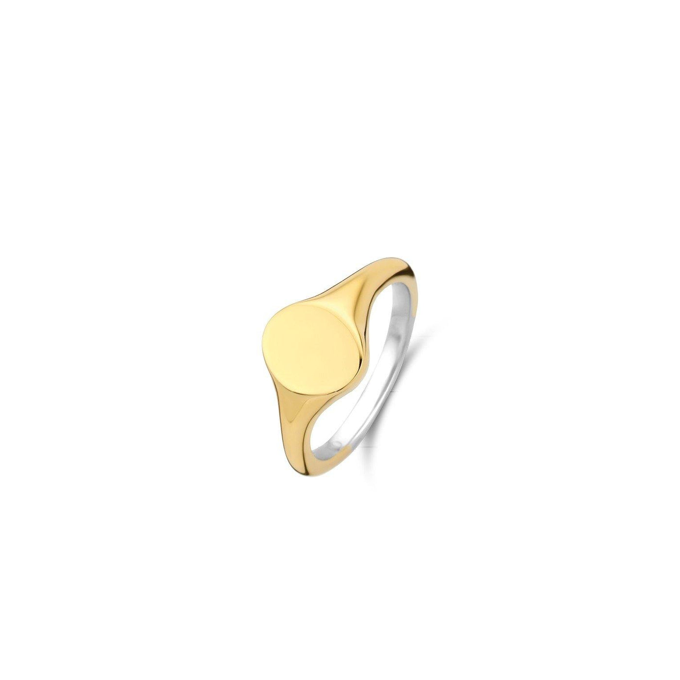 Ti Sento 18ct Gold Vermeil Sterling Silver Signet Ring - Rococo Jewellery