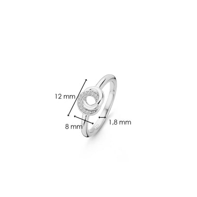 Ti Sento Sterling Silver Endless Flow Ring - Rococo Jewellery