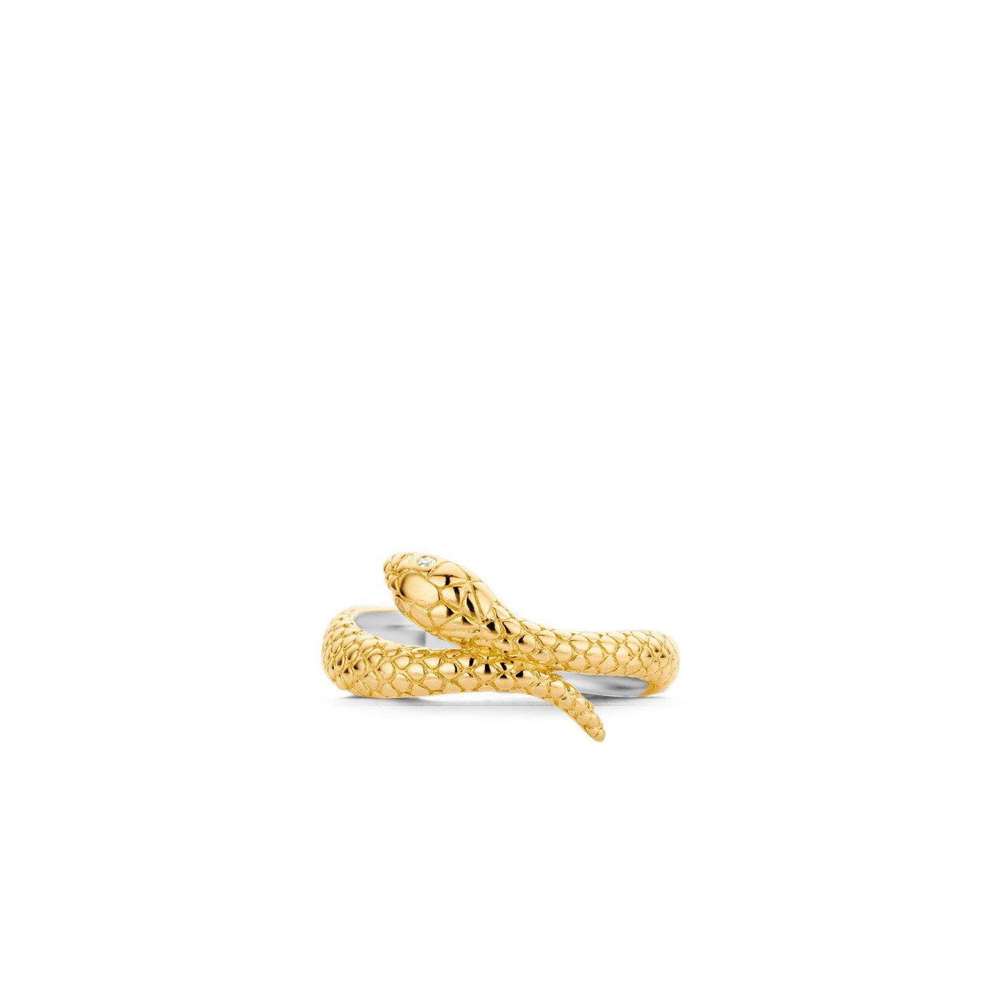 Ti Sento 18ct Yellow Gold Vermeil Snake Ring - Rococo Jewellery