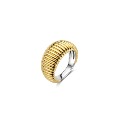 Ti Sento Ribbed Dome Ring - Rococo Jewellery