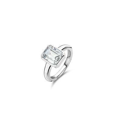 Ti Sento Sterling Silver Cubic Zirconia Ring - Rococo Jewellery