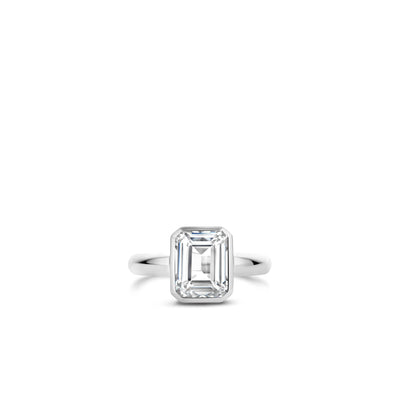 Ti Sento Sterling Silver Cubic Zirconia Ring - Rococo Jewellery